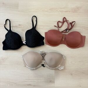 Set of 3 Victoria's Secret Bras Size 34C